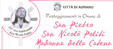 Adrano festeggiamenti San Nicolo' Politi
