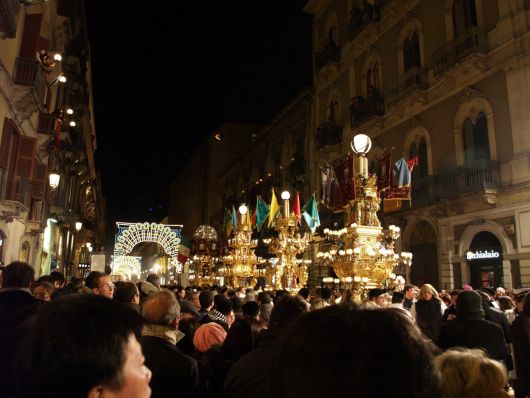 Candelora in processione