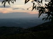 Gli iblei al tramonto, panorama da Castelluccio (Noto, sr)