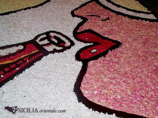 L'infiorata cita Lichtenstein