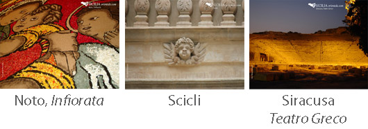 Sfondi scrivania Sicilia Infiorata di Noto, il barocco di Scicli, Teatro Greco di Siracusa